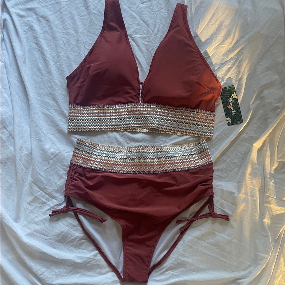 Chic Burgundy Bikini Set